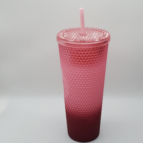 Starbucks 2022 Holiday Waxberry Blush Gradient Bling Venti 24 ounce Tumbler - Picture 8 of 11